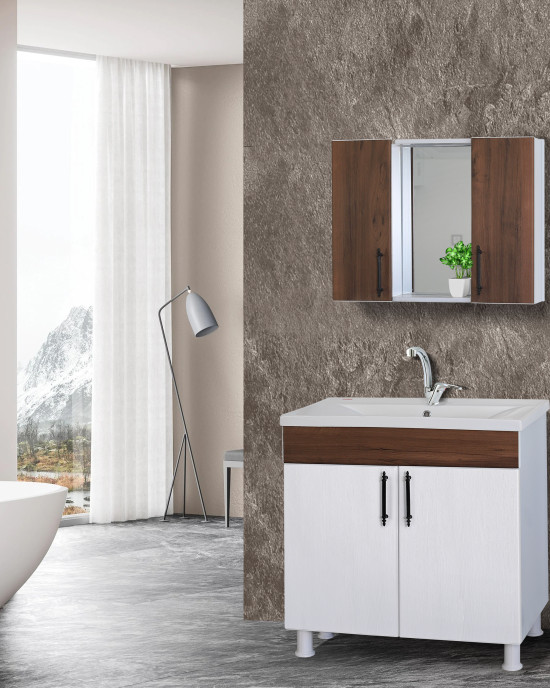 204 SILA Ahşap PVC Banyo Dolabı