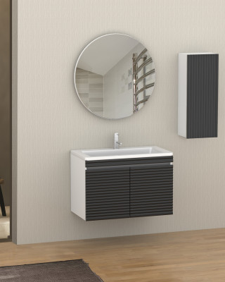 222 SARMAŞIK Antrasit PVC Banyo Dolabı